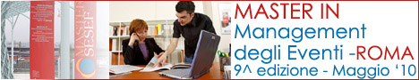 Master in management degli eventi, 10 Maggio a Roma